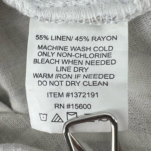 Briggs Junior’s Tan Striped Paper Bag Linen Shorts Size Medium - Picture 5 of 5